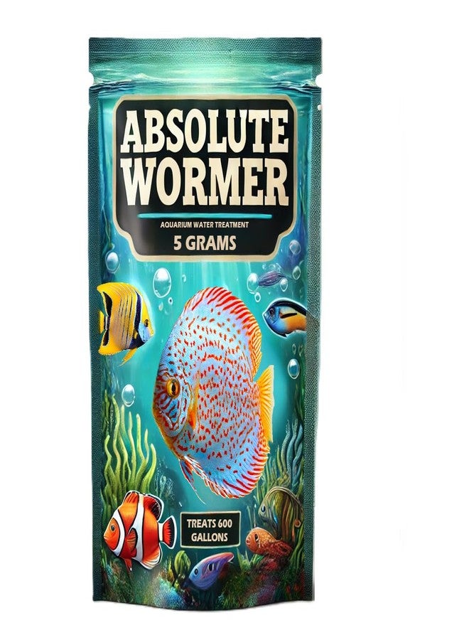 دواء Absolute Wormer - مسحوق لعلاج الأسماك في المياه العذبة والمالحة. لعلاج الطفيليات والديدان الكبدية. (5 غرام - يعالج 600 جالون) - Image 1